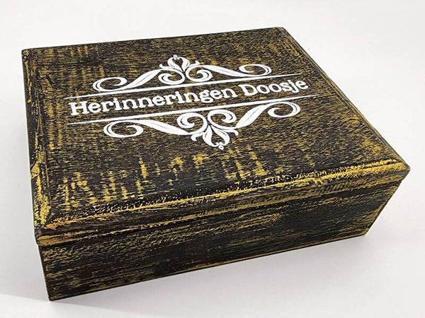 Herinneringen - opbergdoosje woodart