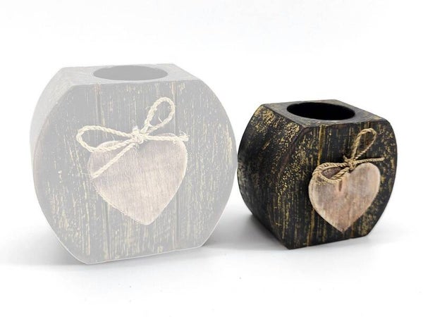 Waxinehouder hart - woodart