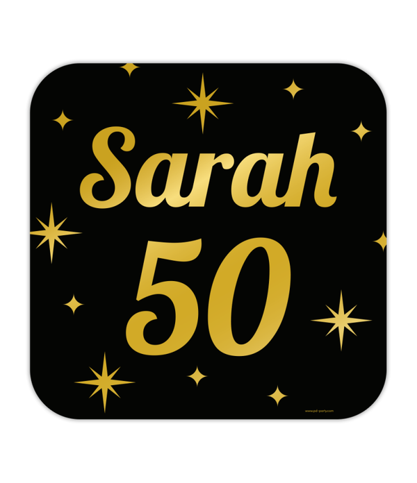 Sarah 50 - classy party decoration sign