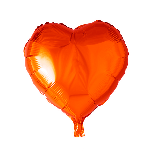 Hart oranje - folieballon