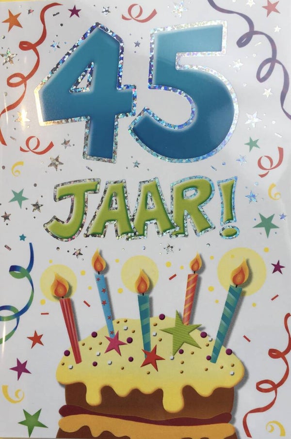 45 Jaar - wenskaart that funny age