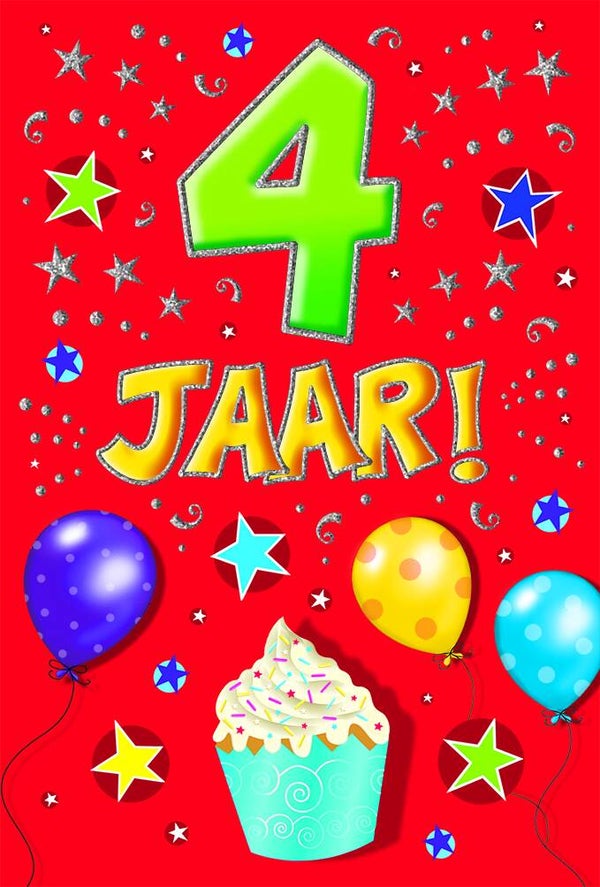 4 Jaar - wenskaart that funny age