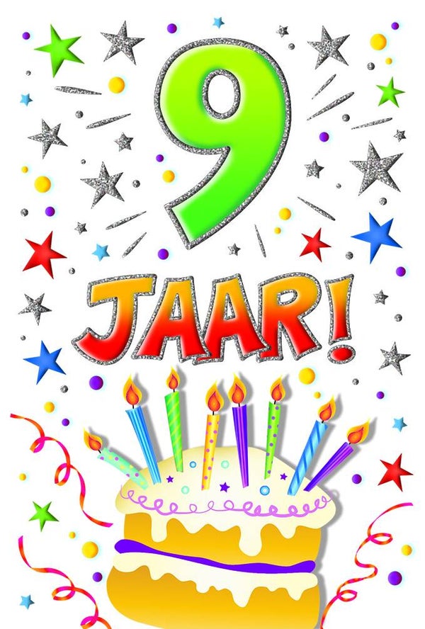9 Jaar - wenskaart that funny age