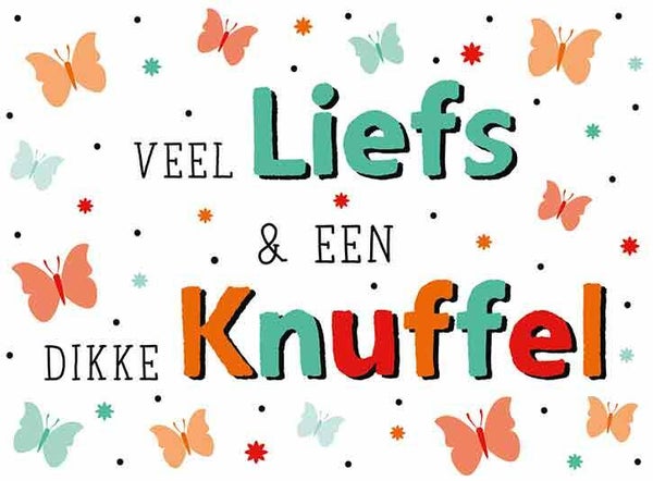 Veel liefs & een dikke knuffel  - wenskaart