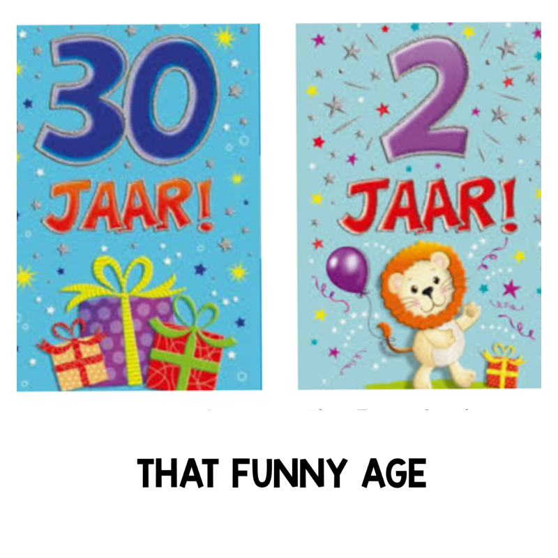  leeftijd wenskaarten that funny age