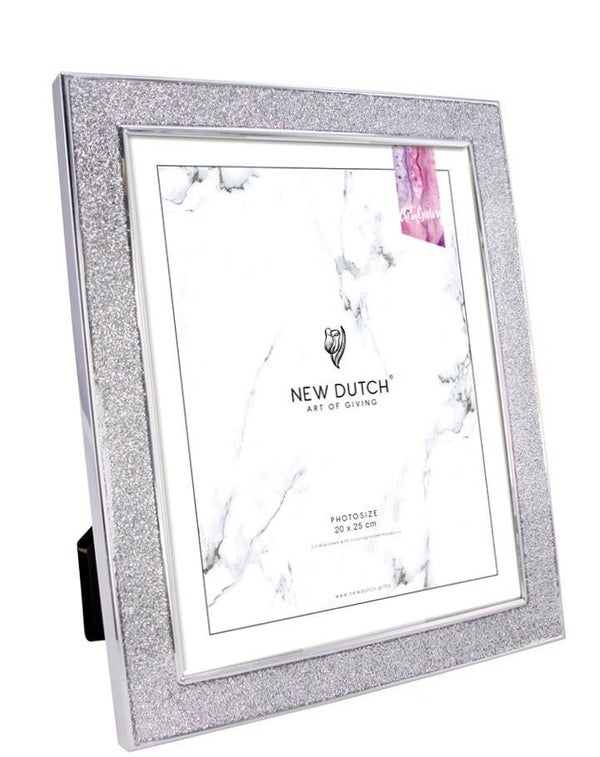 Fotolijst zilver - glitter - 20x25 cm