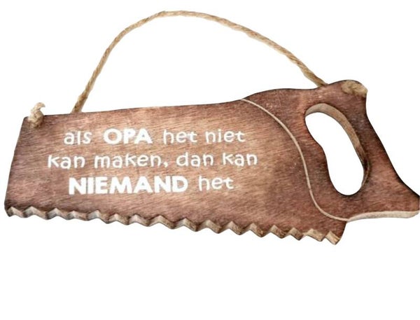 Als opa het niet kan maken... - zaag woodart