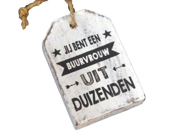 Buurvrouw - hanger woodart
