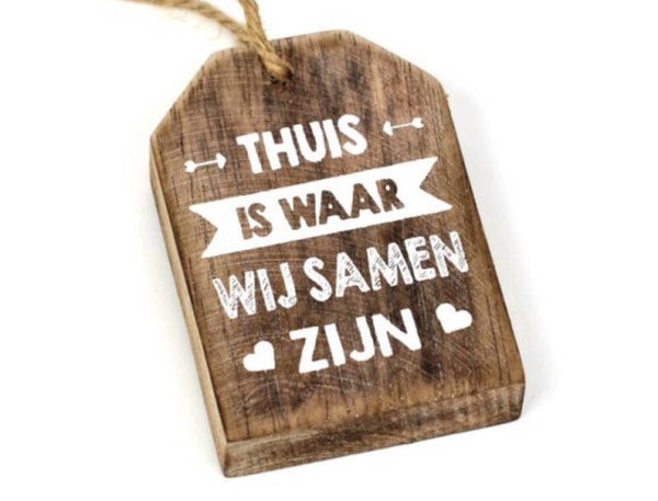Thuis - hanger woodart