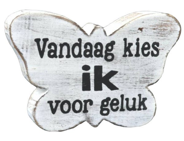 Vandaag kies ik voor geluk - vlinder woodart