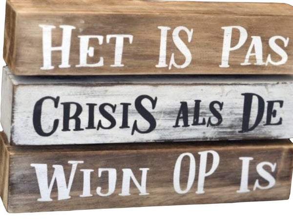 Het is pas crisis... - tekstblok