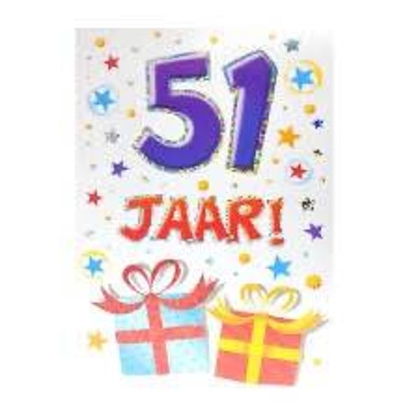 51 Jaar - wenskaart that funny age
