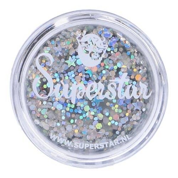 Pressed chunky glitter Silver Starlight -  bakje glitter wax