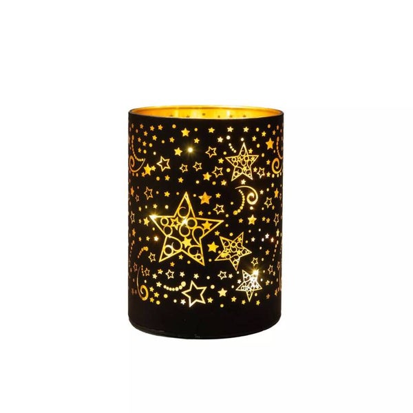 Tafeklamp sterren - LED sfeerlicht houder glas