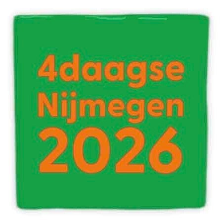 4daagse Nijmegen - keramische tegel groen oranje
