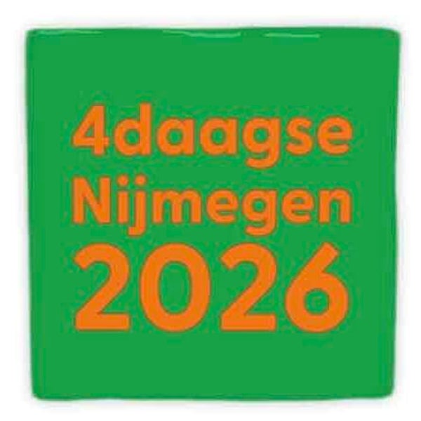 4daagse Nijmegen - keramische tegel groen oranje