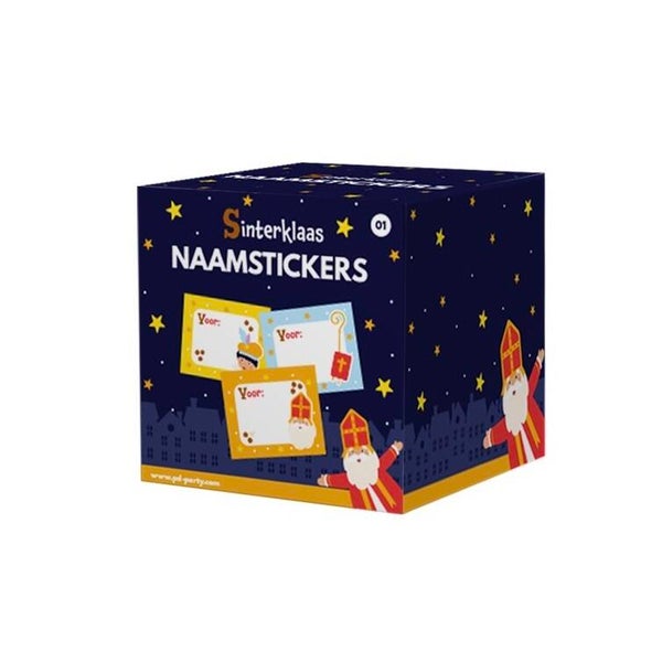 Sinterklaas naamstickers -  box 50 stuks
