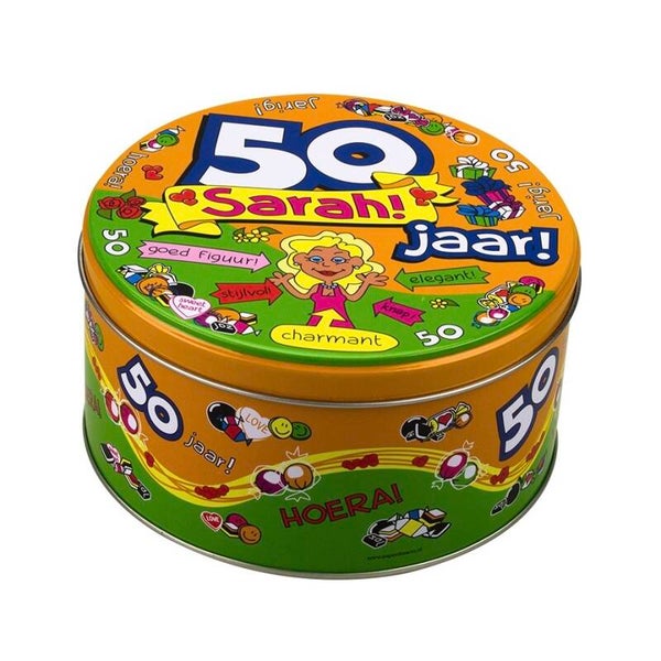 50 Jaar Sarah - snoeptrommel