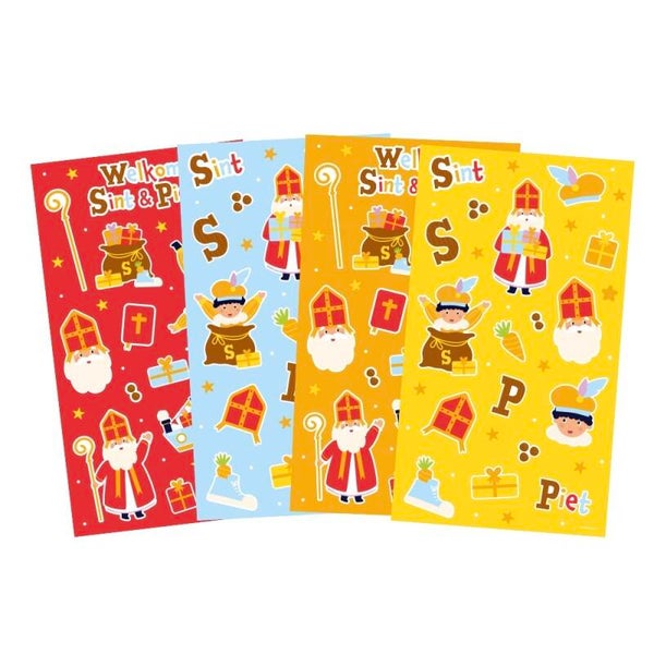 Sinterklaas stickers -  4 vellen