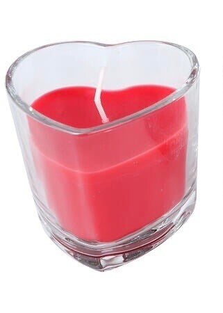 Hart kaarsje - glad glas