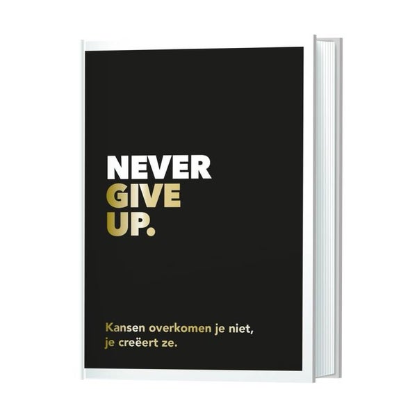 Never give up - cadeau boekje