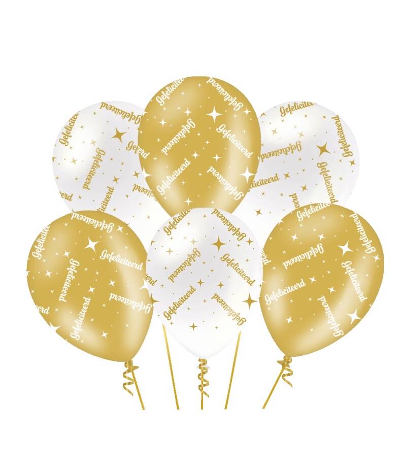 Yes! You did it! - Fancy party ballonnen goud/wit metallic