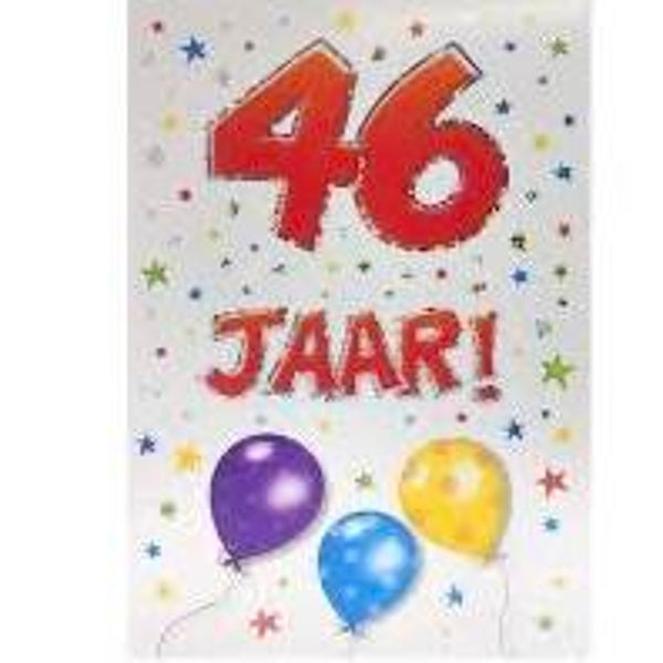46 Jaar - wenskaart that funny age