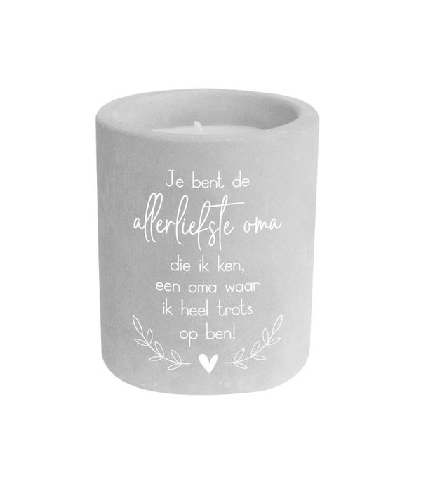 Oma - cement candle