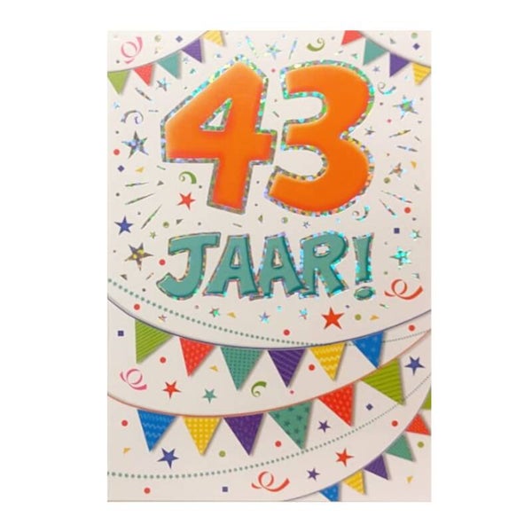 43 Jaar - wenskaart that funny age