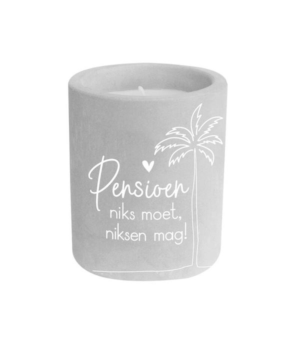 Pensioen - cement candle