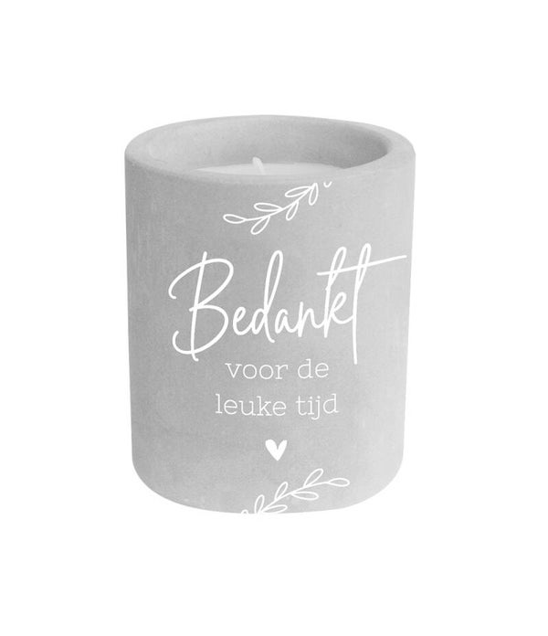 Leuke tijd - cement candle