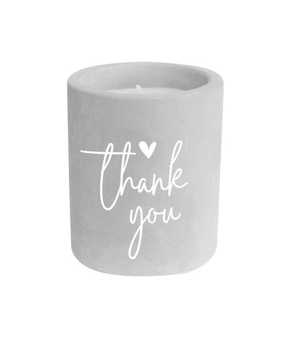Thank you - cement candle