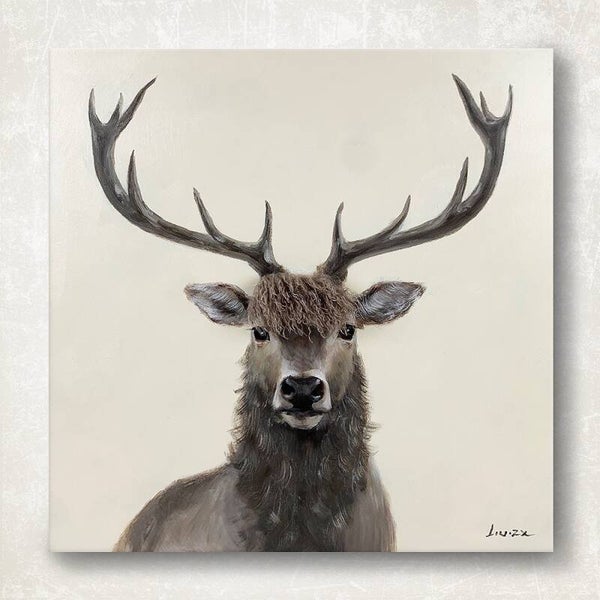 Male Deer - schilderij