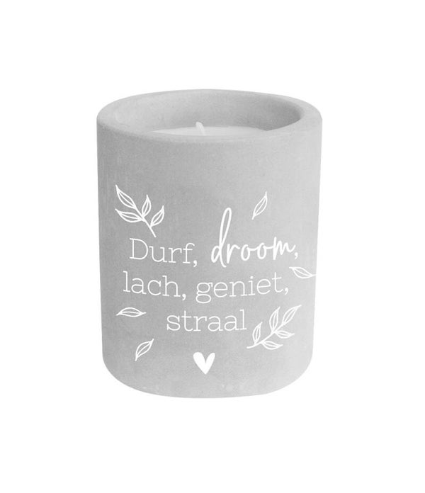 Zing, vecht… - cement candle