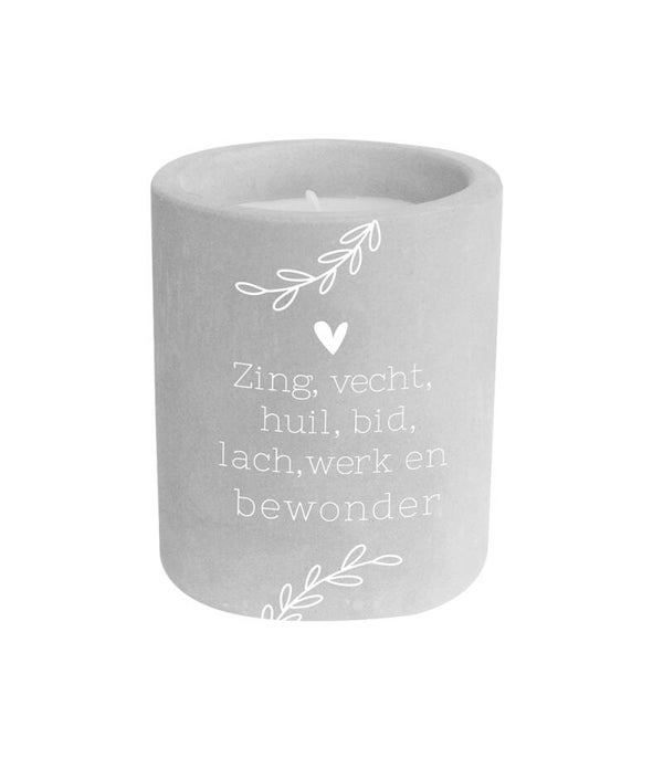 Schooljaar - cement candle