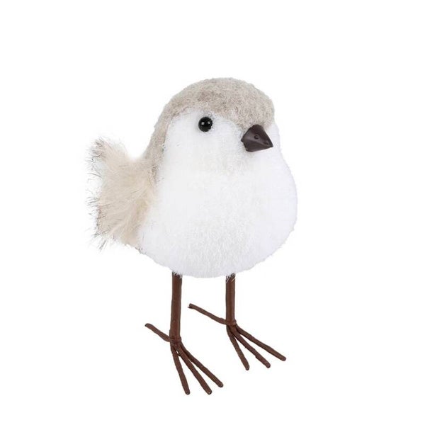 Decoratie Vogel - beige