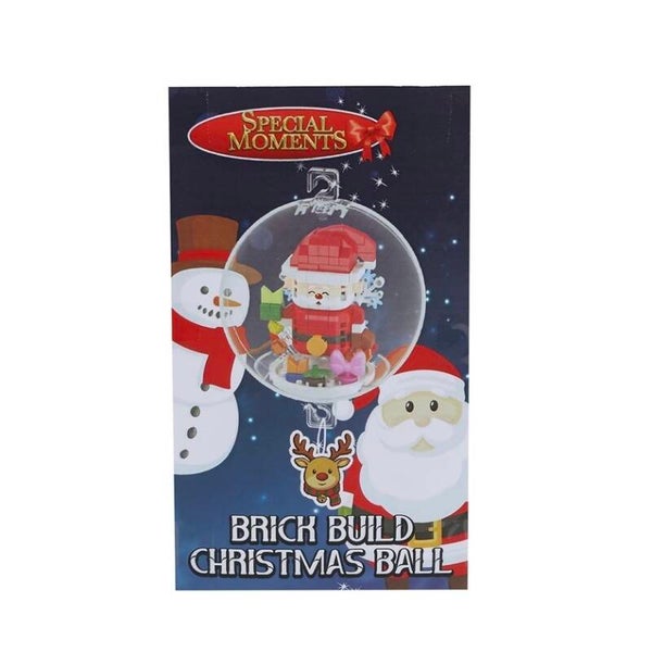 Bouwstenen kerstbal - kerstman