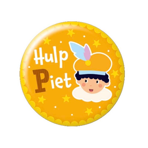 Sinterklaas button - Hulp Piet