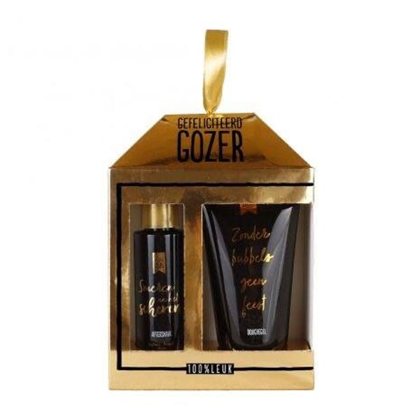 Gefeliciteerd gozer -  cadeauset - 100% LEUK