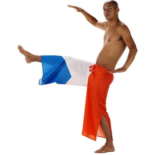 Capoeira vlagbroek - oranje rood wit blauw