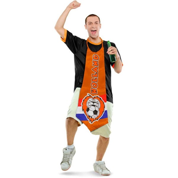Stropdas XXL Hollandse leeuw - oranje