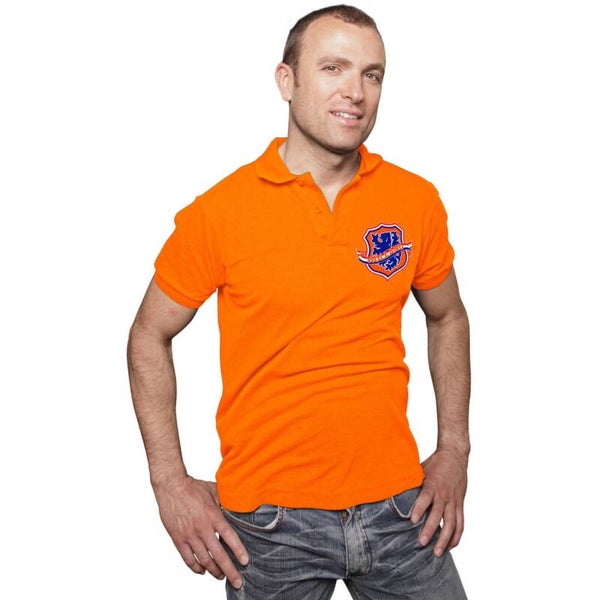Polo met geborduurd wapen - oranje