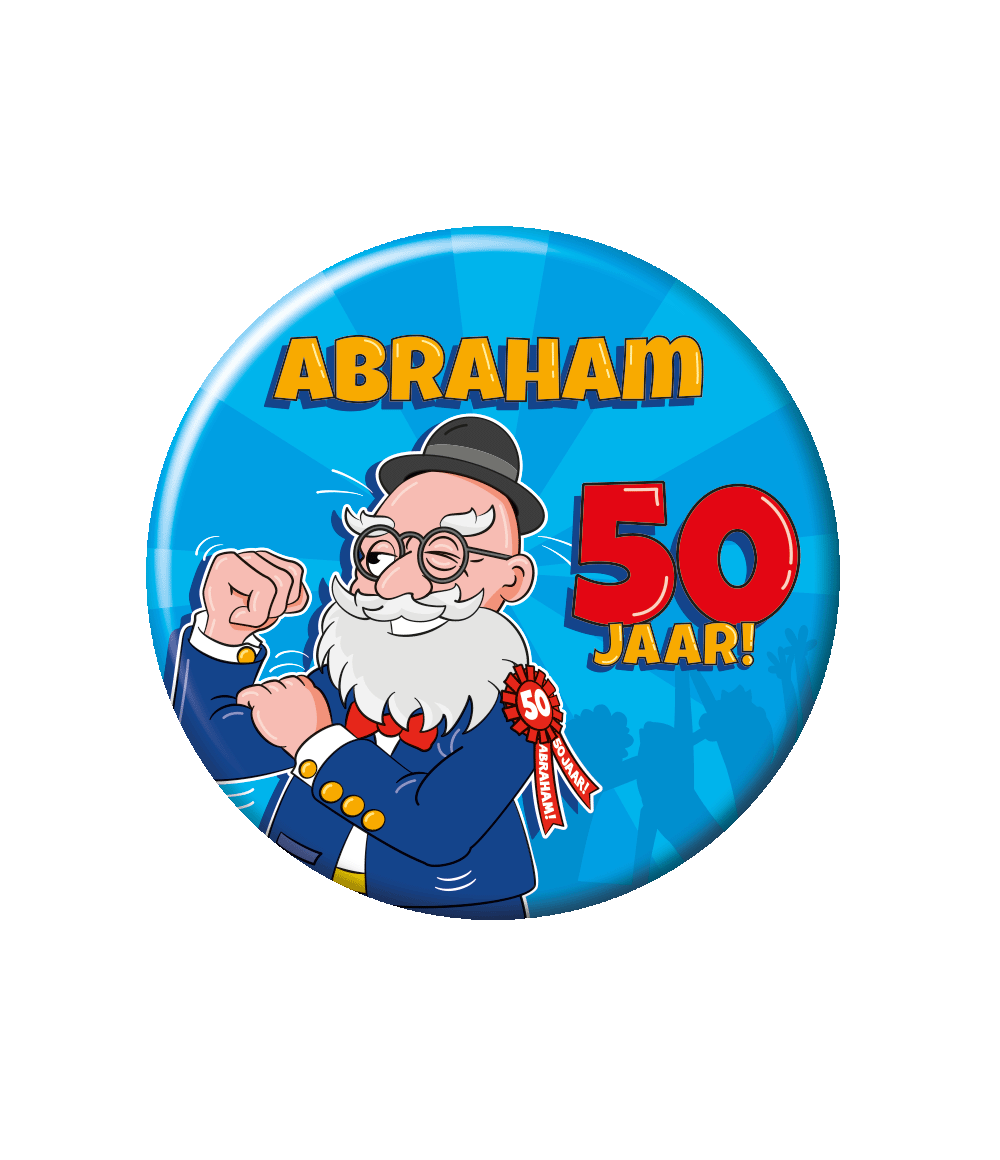 Abraham 50 jaar - button klein
