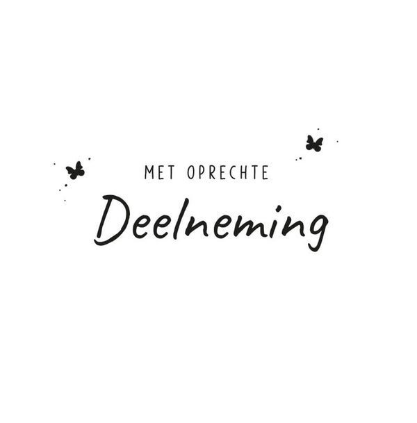 Met oprechte deelneming - condoleancekaart
