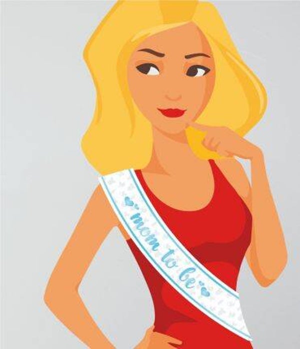 Mom to be blauw - party sjerp