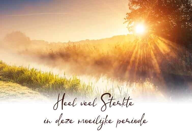 Heel veel sterkte in deze moeilijke periode - condoleancekaart | Het