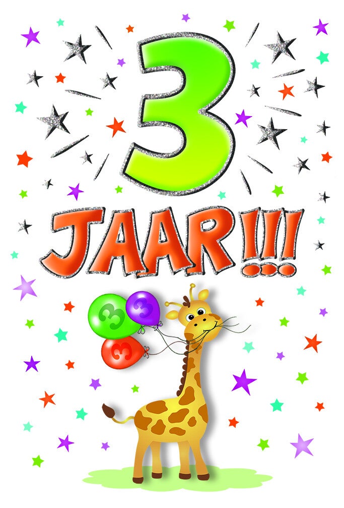 3 Jaar - wenskaart that funny age