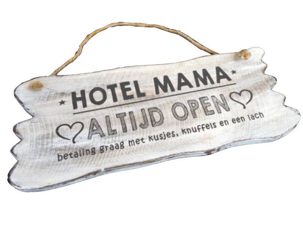 Hotel mama - bord hangend woodart