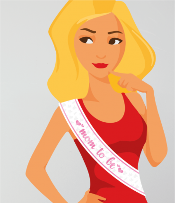 Mom to be roze - party sjerp