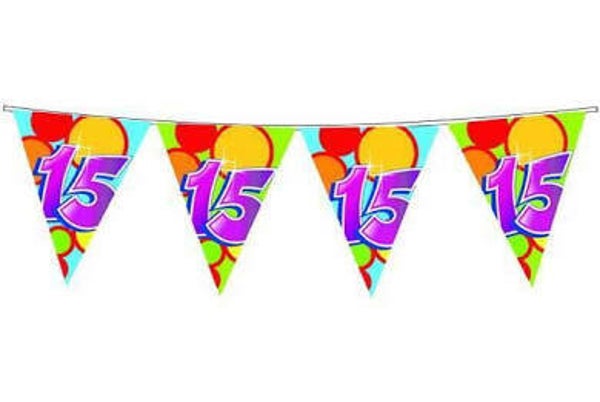 15 Jaar - vlaggenlijn